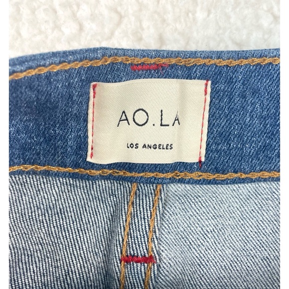 ALICE + OLIVIA • AO LA Blue Denim Patchwork A-Line Mini Skirt, XS - Picture 7 of 16